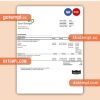 Eesti Energia electricity business utility bill,Word and PDF template, 2 pages