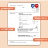 Electrabel SA electricity business utility bill, Word and PDF template