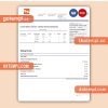 Electric Corporation business utility bill, Word and PDF template, 2 pages