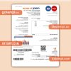 Electric Corporation utility business bill, Word and PDF template, 4 pages, version 3