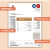 Emirates Abu Dhabi Municipality Service business utility bill, Word and PDF template