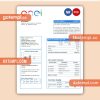 Enel Brazil electricity business utility bill, Word and PDF template, 2 pages