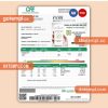 Federal Electricity Commission (CFE) business utility bill ,PDF and WORD template