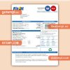 Fitol gas business utility bill, Word and PDF template