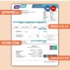 Flogas Natural Gas business utility bill, PDF and WORD template
