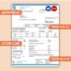 Florida Power & Light Company (FPL) electricity utility business bill, Word and PDF template