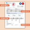 Gediz Elektrik business utility bill, Word and PDF template, 2 pages