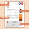 Genesis Gas utility business bill, Word and PDF template, 4 pages, version 3