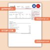Georgia Power business utility bill, Word and PDF template, 2 pages