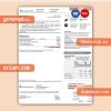 Georgia Power business utility bill, Word and PDF template