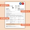 Germany TV Cabel business utility bill, Word and PDF template
