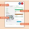 Green utility business utility bill, Word and PDF template, 2 pages