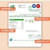 GreenWorld business utility bill, PDF and WORD template