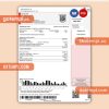 Hongkong Electric Company utility business bill, Word and PDF template, 2 pages