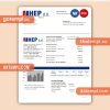 Hrvatska Elektroprivreda electricity business utility bill, Word and PDF template