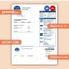 Hunter Water business utility bill, Word and PDF template