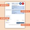 Hydro-Québec business utility bill, Word and PDF template
