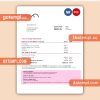 Igloo Energy business utility bill, Word and PDF template, 2 pages