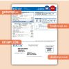 Illinois Nicor gas business utility bill, PDF and WORD template