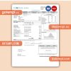 Illinois Peoples Gas business utility bill, Word and PDF template, 4 pages, version 3
