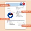 Indiana electricity business utility bill, Word and PDF template
