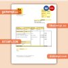 Italy Gas utility business bill, Word and PDF template, 2 pages