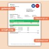 KPN business utility bill, Word and PDF template