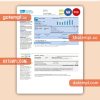 LA DWP business utility bill, Word and PDF template