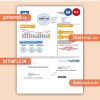 Lake Region Electric Cooperative business utility bill, Word and PDF template, 4 pages, version 3