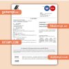Linea Italia business utility bill, Word and PDF template, 2 pages