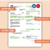 Lorain Medina Rural Electric business utility bill, Word and PDF template
