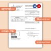 Madison Electric Department business utility bill, Word and PDF template, 2 pages