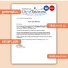 Michigan City of Richmond water shut off notice business utility bill, PDF and WORD template