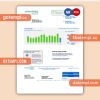 Michigan Consumers Energy business utility business bill, Word and PDF template, 2 pages