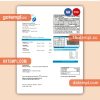Ministry of Electricity and Water Kuwait business utility bill, PDF and WORD template