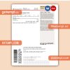 Mississippi Power business utility bill, Word and PDF template, 4 pages, version 3
