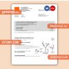Moldova Orange Factura business utility bill, Word and PDF template