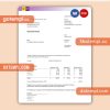 Nuon gas business utility bill, Word and PDF template