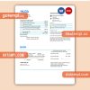 National Lithuanian Energy Association business utility bill, Word and PDF template, 4 pages, version 3