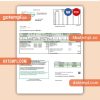 New Hampshire Electric Co-op electricity business utility bill, Word and PDF template, 4 pages, version 3