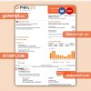 New Jersey PSEG electricity business utility bill, Word and PDF template, 2 pages
