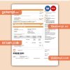 New South Wales (NSW) Origin electricity business utility bill, Word and PDF template