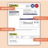Nicaraguan Electricity Company (ENEL) electricity business utility bill, Word and PDF template, 2 pages