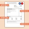 Oldham council tax business bill, Word and PDF template