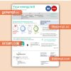 Ontario Hydrocan business utility bill, Word and PDF template, 4 pages, version 3