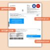 Oomi Palvelut Oy electricity business utility bill,PDF and WORD template