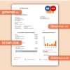 Orange Spain business utility bill, Word and PDF template, 2 pages