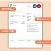 Ovo Energy business utility bill, Word and PDF template