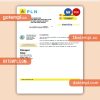 PLN electricity business utility bill, Word and PDF template