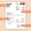 PTT gas business utility bill, Word and PDF template, 4 pages, version 3